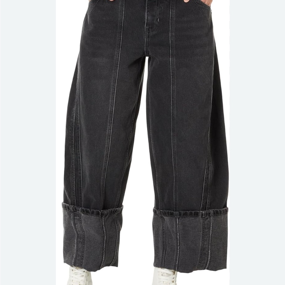 We The Free Black Flare Wide Leg Jeans